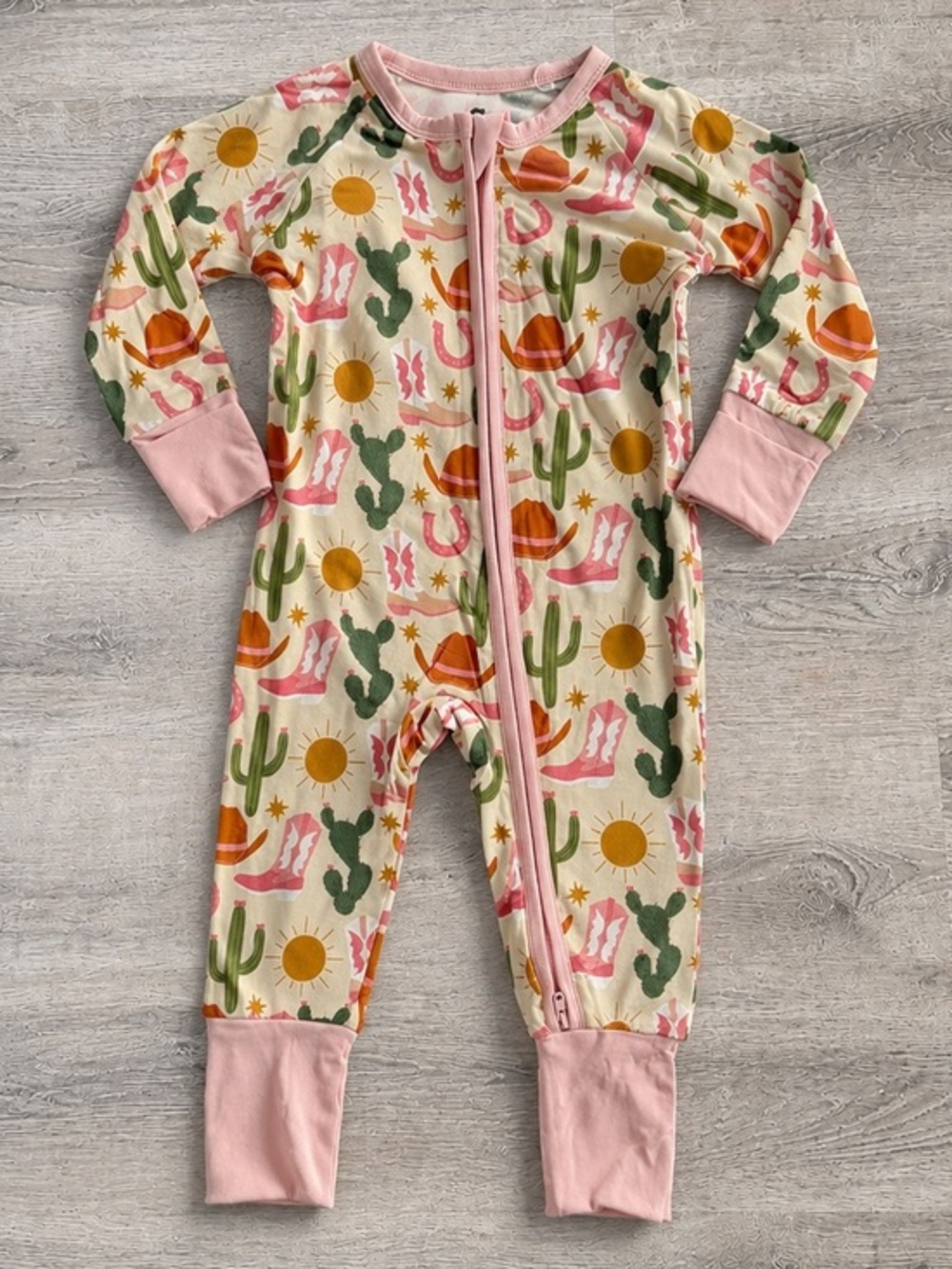 Emerson & Friends Hey Y’all Western Bamboo Convertible PJ NWT 6-12M MSRP $38
